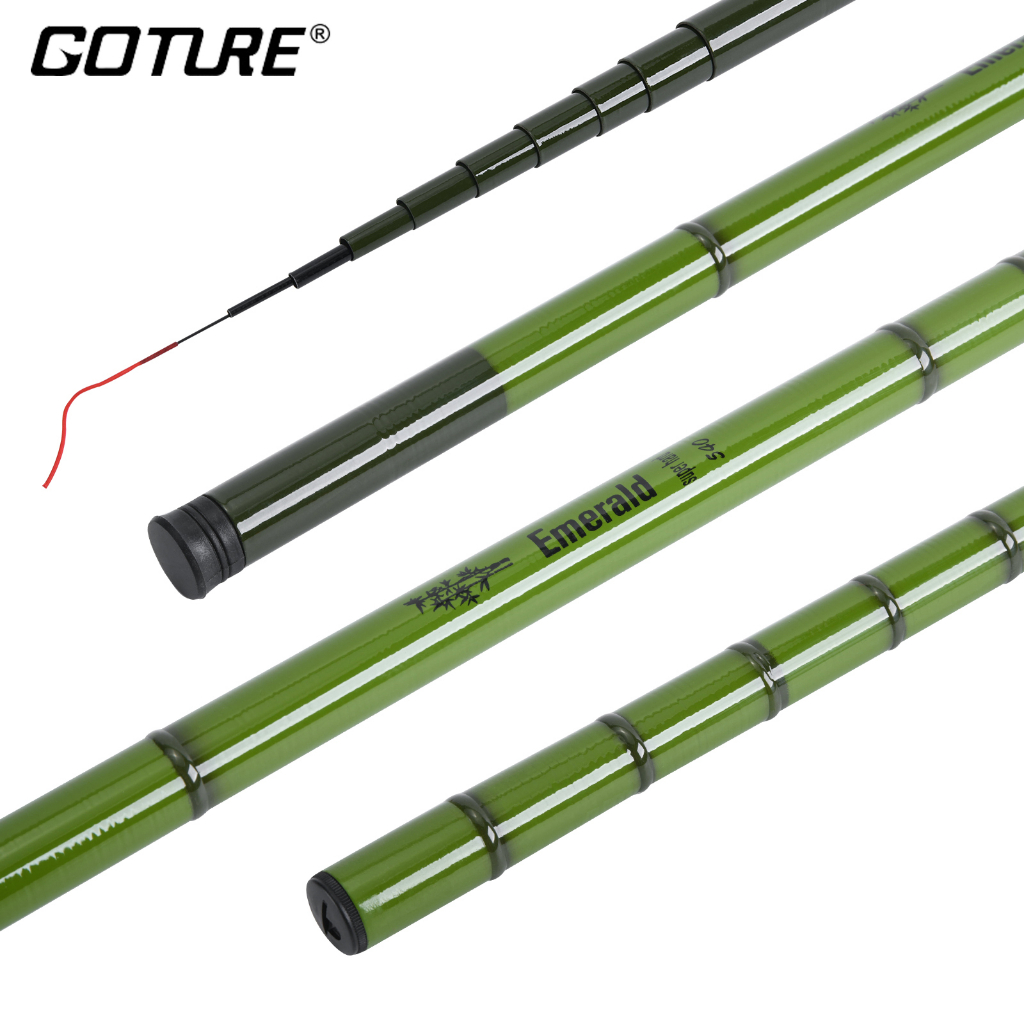 Goture คันเบ็ดตกปลา รุ่น emerald คาร์บอนไฟเบอร์ ขนาด2.7m/ 3.6m/ 4.5m/ 5.4m/ 6.3m/7.2m จัดส่งจากไทย