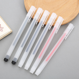 Jiari Selection  [✨สินค้าใหม่✨]  ปากกาเจล ปลอกขุ่น หมึกเยอะ ขนาด 0.5mm เขียนลื่น หมึกเยอะ ปากกาเจล เครื่องเขียน ปากกาสี