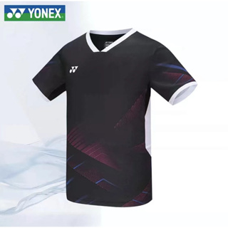 Yonex ชุดเสื้อแบดมินตัน แขนสั้น แบบแห้งเร็ว สําหรับผู้ชาย และผู้หญิง