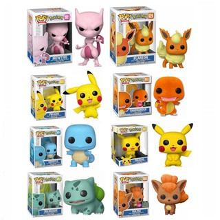 โมเดลฟิกเกอร์ Pop Pokemon Pikachu Charmander Squirtle Jigglypuff Bulbasaur Bulbasaur ของเล่นสําหรับเด็ก