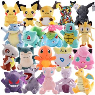 ตุ๊กตาฟิกเกอร์ Pokemon Pikachu Stuffed Eevee Charmander Squirtle Charizard Blastoise ของเล่นสําหรับเด็ก