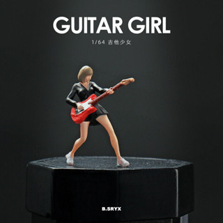 โมเดลฟิกเกอร์เรซิ่น 1/64 Diorama The Girl with The Guitar ของเล่นสําหรับเด็ก