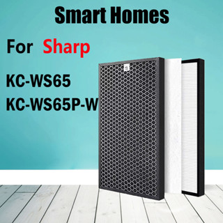 for Sharp Air Purifier Model KC-WS65 KC-WS65P-W HEPA &amp; Carbon Filter