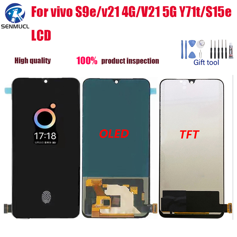 ของแท้ หน้าจอสัมผัส LCD ดิจิไทเซอร์ TFT สําหรับ vivo S9e V21 4G V21 5G Y71t S15e