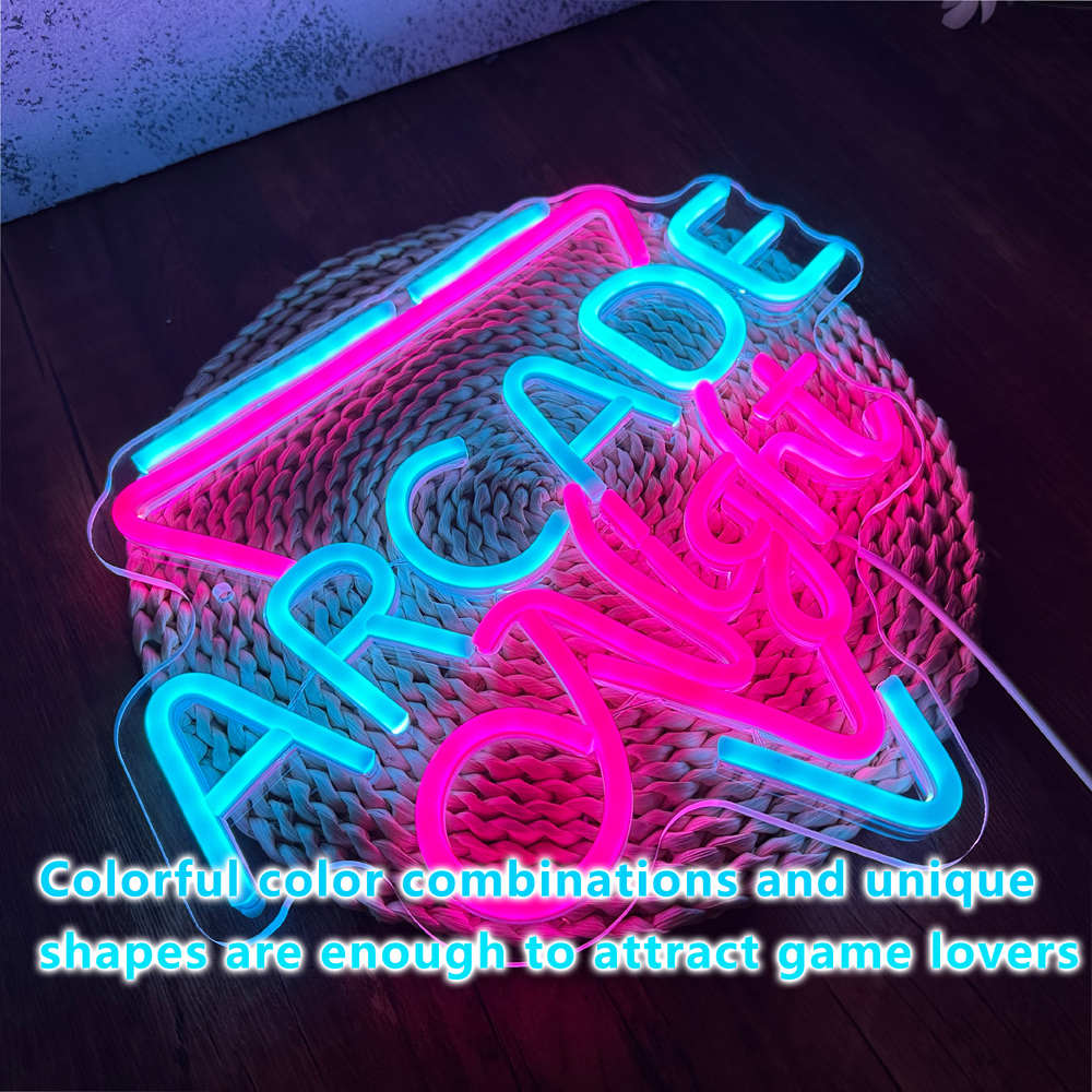 ป้ายไฟนีออน Led ลายเกม Arcade Night สําหรับตกแต่งผนังบ้าน บาร์ คลับ ราคา ถูกที่สุด ดีลบีเคเค แกลเลอรีภาพที่ 4