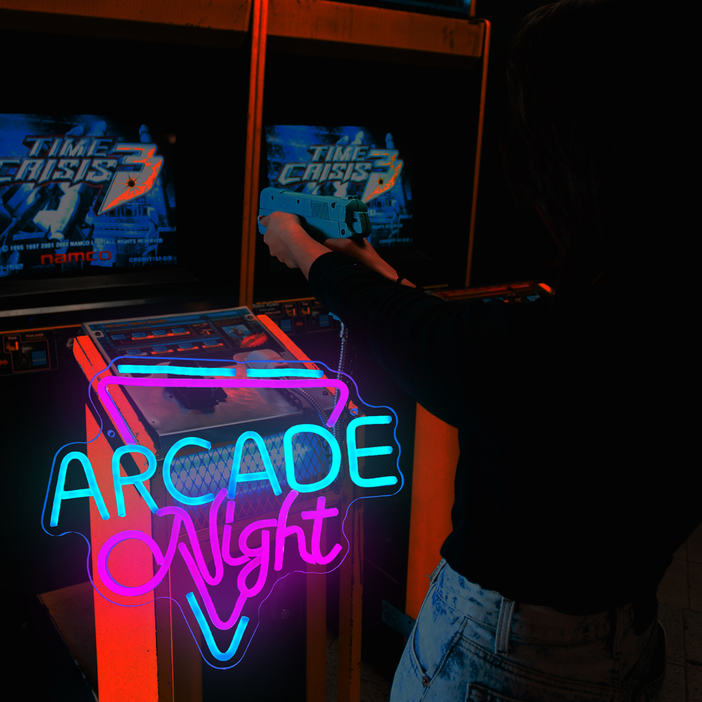 ป้ายไฟนีออน Led ลายเกม Arcade Night สําหรับตกแต่งผนังบ้าน บาร์ คลับ ราคา ถูกที่สุด ดีลบีเคเค แกลเลอรีภาพที่ 6