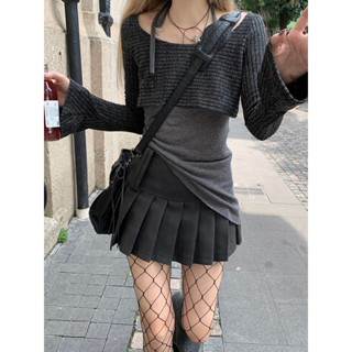 【JMWOMEN】ชุดเสื้อเบลาส์แขนสั้น กระโปรงพลีท สามชิ้น สําหรับเด็กผู้หญิง
