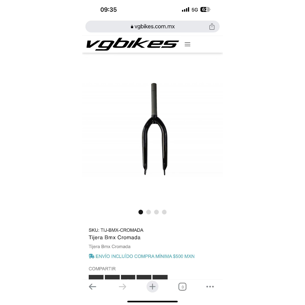 Vgbikes bmx ส้อม 4130 crmo