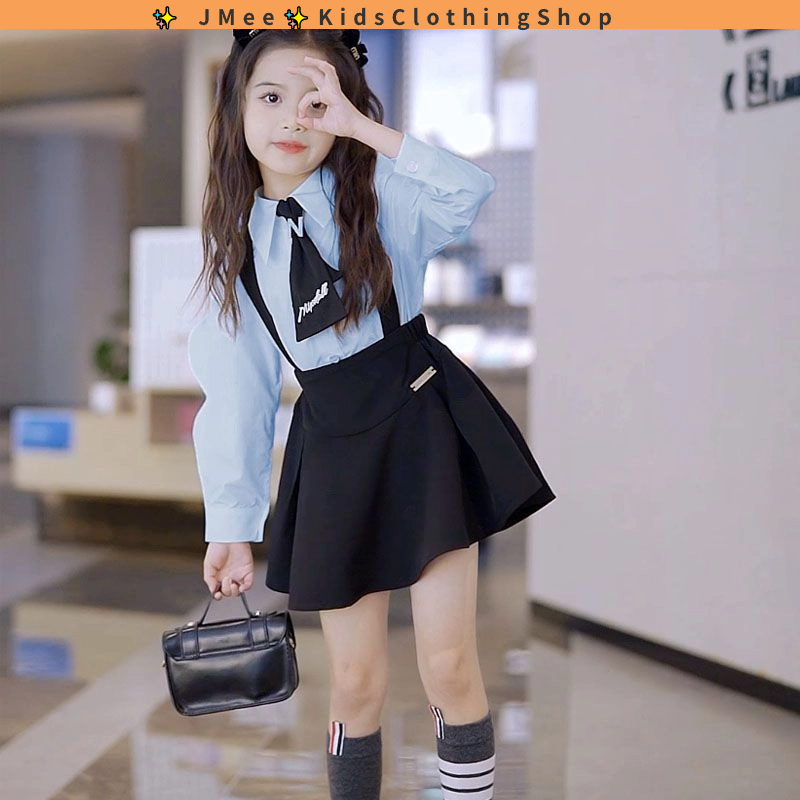 [สปอต] 3-14 ปี สาว ๆ ตั้งค่าเด็กวิทยาลัยลมสาวกระโปรงโง่สปริงฤดูใบไม้ผลิและฤดูใบไม้ร่วงโรงเรียนเสื้อเด็กลมสองชิ้นลมสองชิ้น