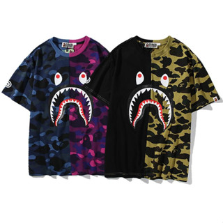 Bape เสื้อยืด คอกลม แขนสั้น ผ้าฝ้าย พิมพ์ลาย แฟชั่นสําหรับผู้ชาย และผู้หญิง