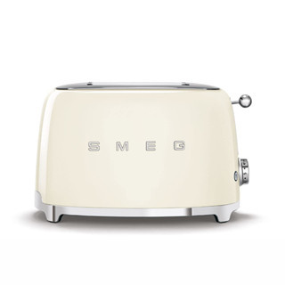 Smeg TSF01 เครื่องปิ้งขนมปัง 2 ชิ้น สไตล์เรโทร 3 โหมด สีแดง สีพาสเทล น้ําเงิน ครีม