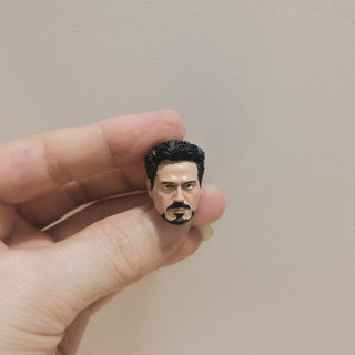 1/10 Iron Man Tony Stark Head Sculpt แกะสลัก สําหรับ 7 นิ้ว ผู้ชาย ฟิกเกอร์ บอดี้