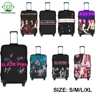 Blackpink (พร้อมส่ง) ผ้าคลุมกระเป๋าเดินทาง แบบหนา กันน้ํา กันฝุ่น สีดํา สีชมพู ขนาด 18 นิ้ว - 32 นิ้ว