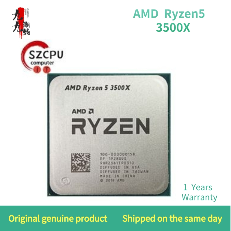 Amd Ryzen 5 3500x R5 3500x 3.6 GHz Gaming Zen 2 0.007 โปรเซสเซอร์ CPU หกแกน 65W L3 = 32m 100-0000001