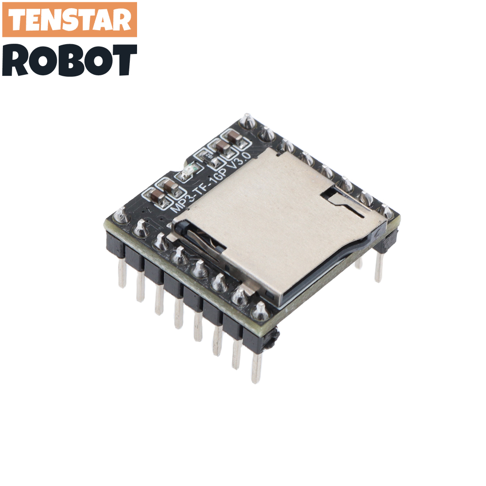 Dfplayer โมดูลเครื่องเล่น MP3 MP3 ขนาดเล็ก รองรับการ์ด TF U-Disk IO Serial Port AD สําหรับ arduino Diy