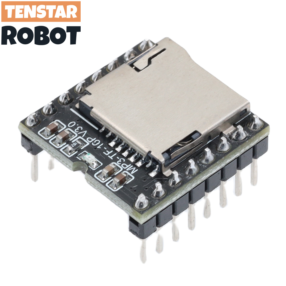 Dfplayer โมดูลเครื่องเล่น MP3 MP3 ขนาดเล็ก รองรับการ์ด TF U-Disk IO Serial Port AD สําหรับ arduino Diy
