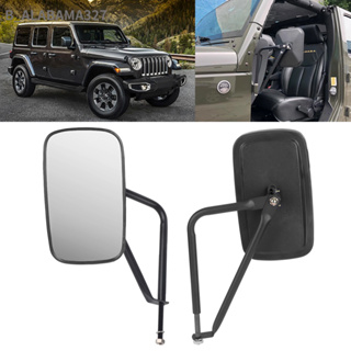 ALABAMAR กระจกมองหลังด้านข้างรถพร้อมตัวยึด Fit สำหรับ Jeep Wrangler JL JK TJ LJ YJ รถอุปกรณ์เสริม