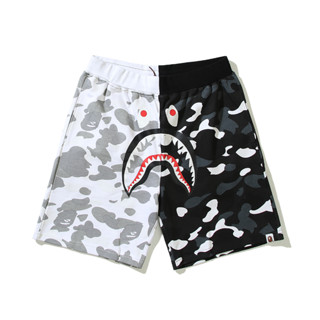 Bape กางเกงขาสั้นลําลอง ผ้าฝ้าย พิมพ์ลาย มีสไตล์ สําหรับทุกเพศ