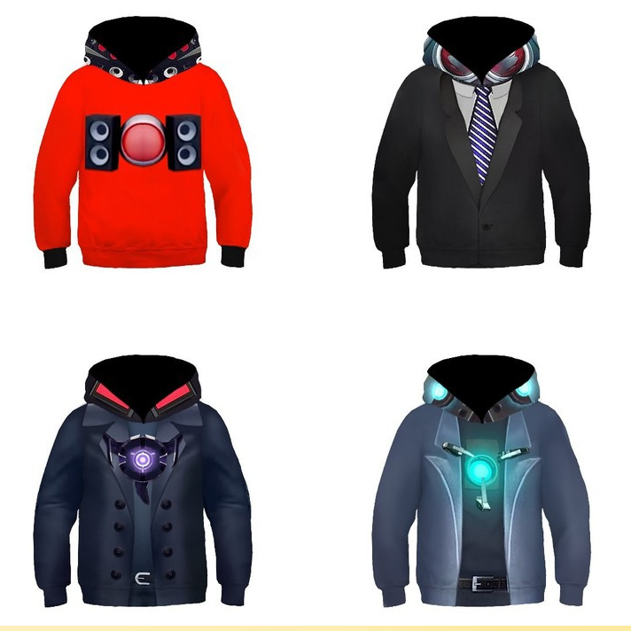 เสื้อแจ็กเก็ตกันหนาว มีฮู้ด ลาย Cameraman Boss Free Your Name Game Skibidi Toilet Cameramen Titan แฟ