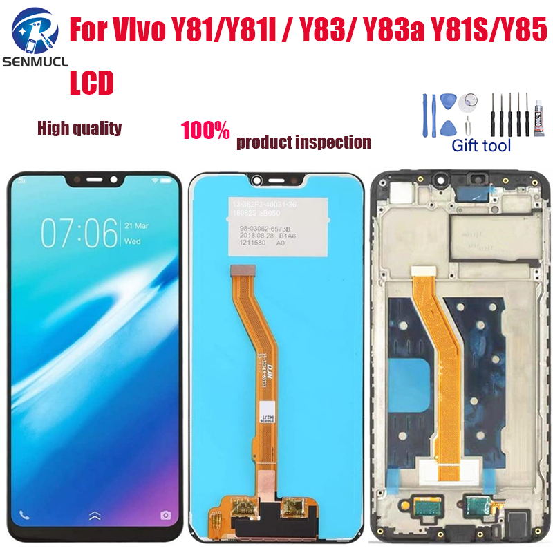 แผงหน้าจอสัมผัสดิจิทัล LCD พร้อมกรอบ สําหรับ Vivo Y81 Y8i Y83 Y83a Y81S Y85