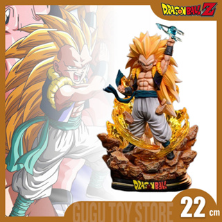 โมเดลฟิกเกอร์ Pvc รูปปั้นอนิเมะ Dragon Ball Z Gotenks Gotenks Super Saiyan Sjj3 Gk ขนาด 22 ซม. สําหรับเก็บสะสม