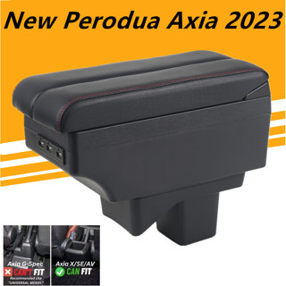 ใหม่ Perodua axia 2023 ที่วางแขนคอนโซลกลาง พร้อมที่วางแก้ว สองชั้น สําหรับรถยนต์