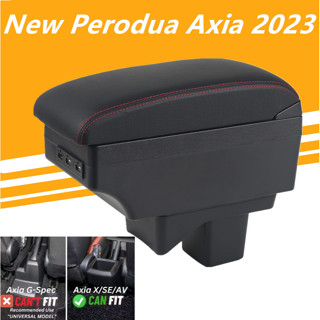 ใหม่ Perodua axia 2023 กล่องเก็บของที่พักแขน คอนโซล สองชั้น อุปกรณ์เสริม สําหรับรถยนต์