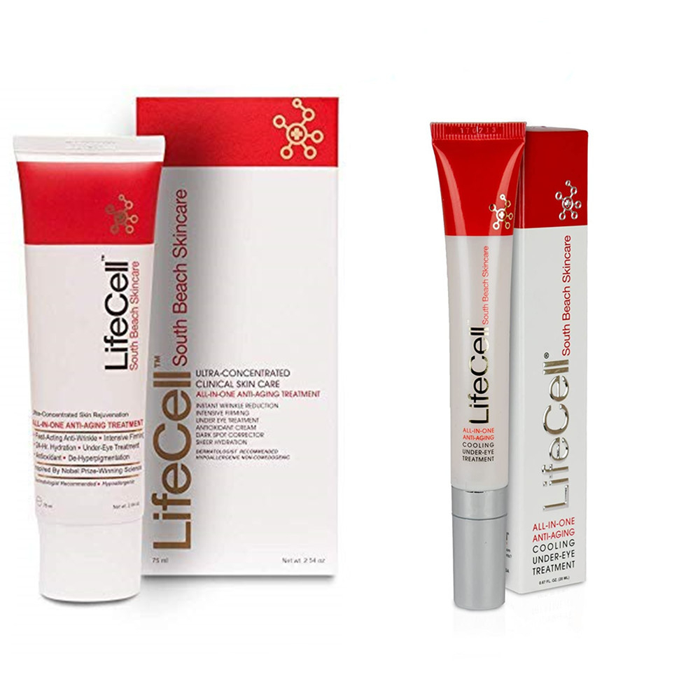 LifeCell Genuine South Beach Skincare All-in-One Anti-Aging Eye/Face Treatment (20ml/75ml)