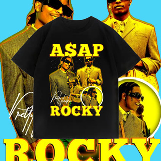 เสื้อยืด Asap rocky rapter raptee ผ้าCotton 100% ราคาถูก