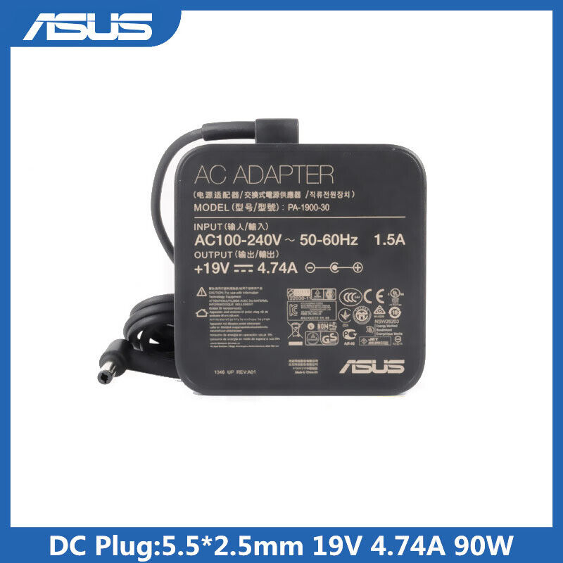4.74A 90W 5.5*2.5 มม.19V สําหรับ Asus X53E X54C K55VD K53E A55 A52F A53TA N61JQ Power Charger ttb10 