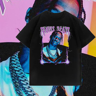 เสื้อยืด travis scott พิมพ์ลาย ผ้าCotton 100% ราคาถูก