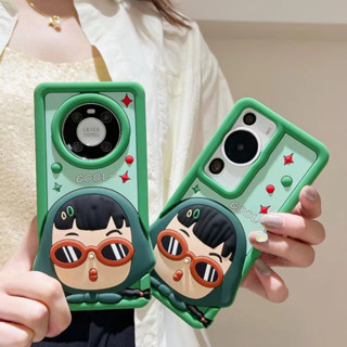 เคสโทรศัพท์มือถือ ซิลิโคน กันกระแทก ลายแว่นตากันแดด สําหรับ Huawei Mate60 Pro P60 Pro Honor 90 X30