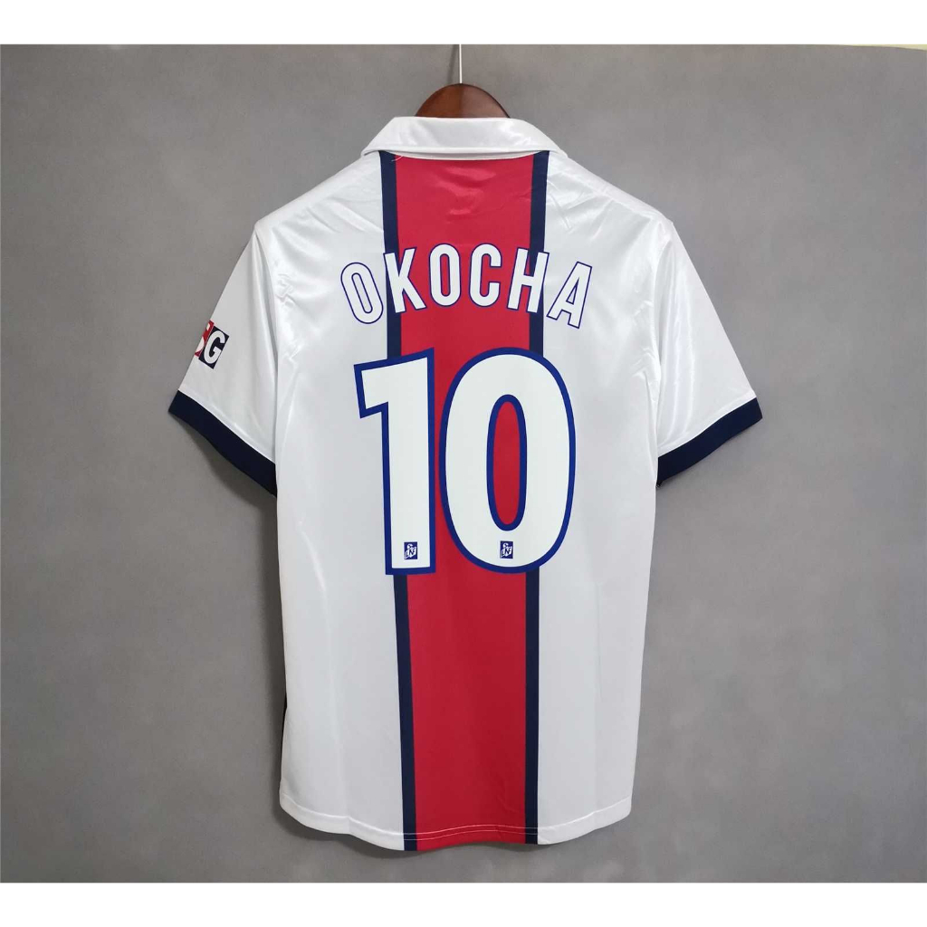 98-99 PSG away Simone Okocha AAA เสื้อยืดฟุตบอลเจอร์ซีย์ย้อนยุคคุณภาพสูง