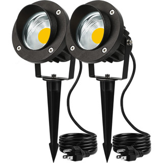 ไฟสปอตไลท์ LED 20W 110V 220V AC กันน้ํา พร้อมเสาธง 3000K สีขาวอบอุ่น สําหรับตกแต่งสวน กลางแจ้ง