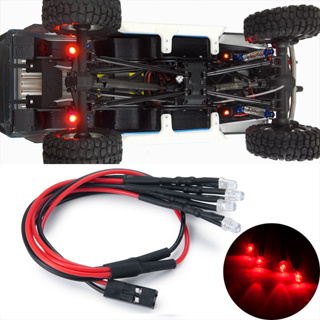 ไฟสปอตไลท์ Led 4 ดวง สีแดง สําหรับตกแต่งรถไต่หินบังคับ Axial SCX24 AXI00005 Gladiator 1/24