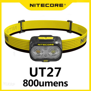 Nitecore UT27 ไฟหน้า 800 ลูเมน แหล่งกําเนิดแสงคู่ พร้อมแบตเตอรี่ ถอดออกได้ เพื่ออายุการใช้งานแบตเตอรี่ที่ยาวนานขึ้น