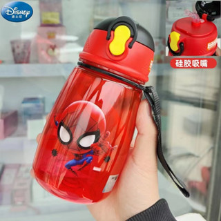 ขวดน้ําเด็ก Disney ปลอด BPA พร้อมหลอด กันกระแทก กันรั่ว ฤดูร้อน สําหรับเด็ก 530 มล.