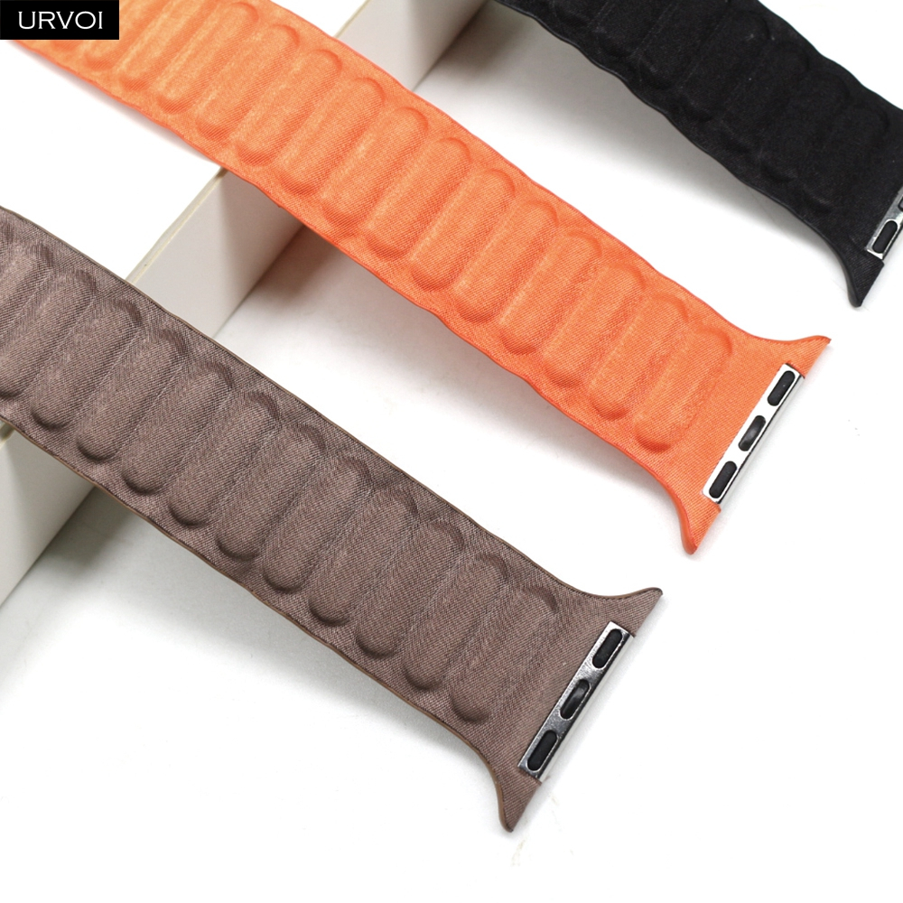 URVOI ลิงค์แม่เหล็กสําหรับ Apple Watch FineWoven band สําหรับ iwatch series 9 8 7 6 SE54321 สายรัดแม่เหล็ก loop buckle 41 มม.45 มม.49 มม.