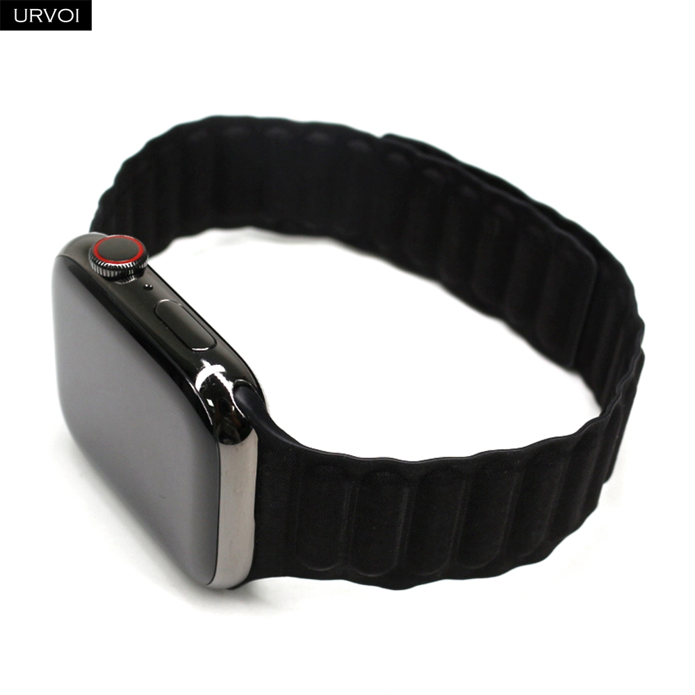 URVOI ลิงค์แม่เหล็กสําหรับ Apple Watch FineWoven band สําหรับ iwatch series 9 8 7 6 SE54321 สายรัดแม่เหล็ก loop buckle 41 มม.45 มม.49 มม.
