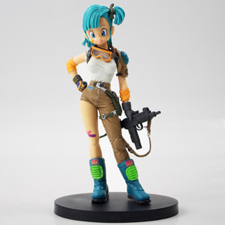 ฟิกเกอร์ PVC อนิเมะดราก้อนบอล Z Tenkaichi 4 ประติมากรรม Bulma Blue Hair ไม่มีกล่อง 7.8 นิ้ว
