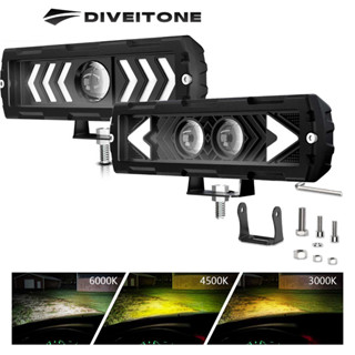 DIVEITONE โคมไฟตัดหมอก 4X4 สําหรับรถจักรยานยนต์ 12V 24V ATV SUV