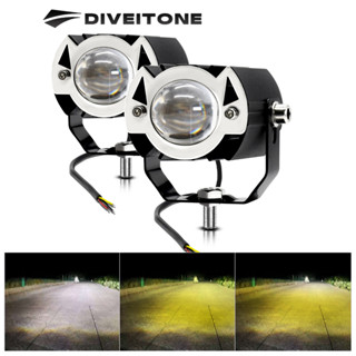 DIVEITONE ไฟตัดหมอก LED 12V 24V 60W 6000K สว่างมาก สําหรับรถจักรยานยนต์