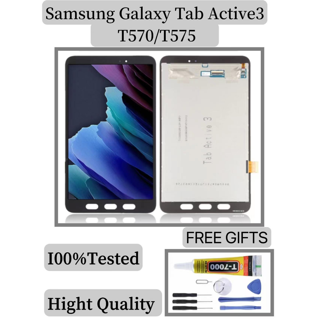 ชุดประกอบหน้าจอสัมผัส LCD สําหรับ Samsung Galaxy Tab Active 3 3rd Gen Active3 SM-T575 SM-T570 T570 T575