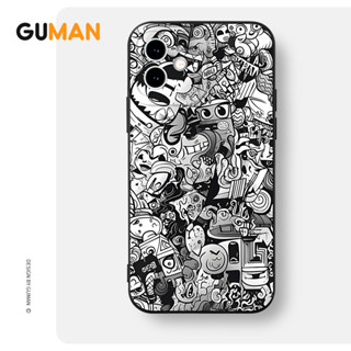 Guman เคสไอโฟน เคสซิลิโคนนุ่มกันกระแทกน่ารักตลก เคสโทรศัพท์ Compatible for iPhone 15 14 13 12 11 Pro Max SE 2020 X XR XS 8 7 6 6S Plus พลัส XYB2281