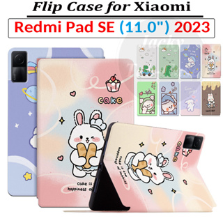 เคสหนัง PU ฝาพับ ลายการ์ตูนน่ารัก คุณภาพสูง สําหรับ Xiaomi Redmi Pad SE 11.0 นิ้ว 2023 RedmiPad 10.61 นิ้ว