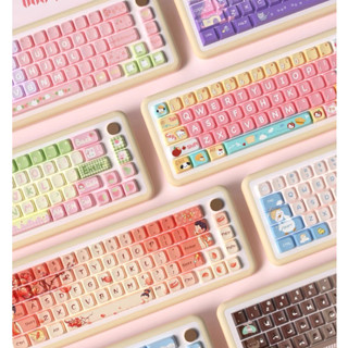 Lychee ปุ่มกดคีย์บอร์ด PBT ลายสัตว์น่ารัก สําหรับเล่นเกม XDA MDA cherry