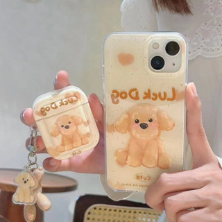 เคสโทรศัพท์มือถือ กันลื่น ลายสุนัขน่ารัก พร้อมสร้อยข้อมือ สําหรับ iPhone 14Pro max 14Pro iPhone 14 iPhone13 Pro iPhone 13Pro max iPhone12 Pro 11 AirPods 1 2 Pro 3