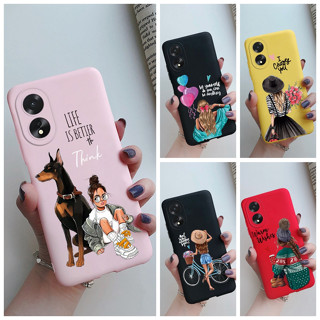 เคสโทรศัพท์มือถือ ซิลิโคนนิ่ม กันกระแทก ลายเด็กผู้หญิงน่ารัก สําหรับ OPPO A38 2023 A38 A 38