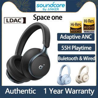 ของแท้ Anker Soundcore Space One S1 หูฟังบลูทูธไร้สาย LDAC Hi-Res ANC ตัดเสียงรบกวน พร้อมไมโครโฟน สีดํา พร้อมส่ง ส่งฟรี