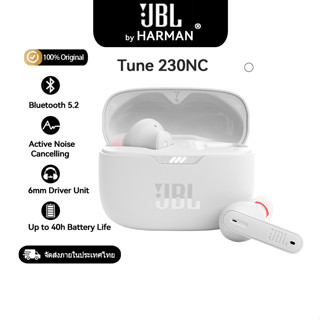 JBL Tune 230NC TWS หูฟังไร้สาย True Wireless Bluetooth headphones หูฟังในหู waterproof sports headphones หูฟังลดเสียงรบกวนแบบไร้สาย White